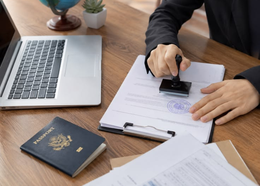 International visa application and passport documentation